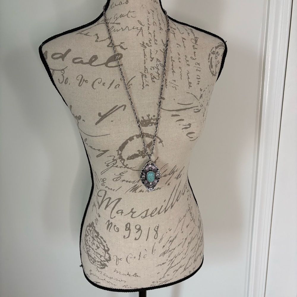Samantha Wills Turquoise/Silver Pendant Vintage Necklace - Picture 10 of 12